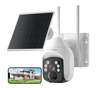 2K Solar Security Camera Outdoor Wireless, 360° Pan Battery Camera with Solar Panel, WiFi CCTV Camera Systems, Siren Alarm,Color Night Vision, PIR Motion Detection, 2-Way Audio, Support 5G/2.4G WiFi