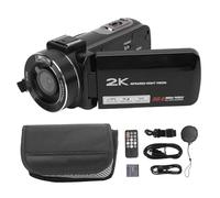 2K Video Camera 16X Digital Zoom Digital Camera Video Recorder with 3 Inch IPS Touch Rotation Screen Remote Control for Travel