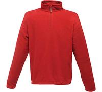 2k20Jun New Mens Plain Regatta Zip Neck Micro Fleece Top Half Zip Pullover Jumper S-3XL (38-1344)[Red,XL]