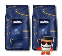 2kg (2 x 1kg) LavAzza Super Crema Coffee, Espresso Beans TWIN PACK OFFER