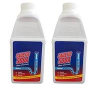 2Kg Caustic Soda Drain Cleaners & Unblockers Powder Kitchen Sink & Drain Cleaner Effectively Clears Blocked Drains Also Use For Cleaning Pathways Driveways Exterior & Brickwork (2x 1Kg)