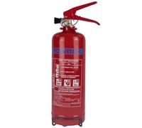 2kg Dry Powder Fire Extinguisher with Wall & Vehicle Bracket - ABC Powder for Class A, B & C Fires - Portable Fire Safety Equipment, CE Certified