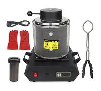 2kg Electric Metal Melting Furnace Kit Quickly Melt Copper & Aluminum in 40 50 Minutes Includes Crucible Tongs & Gloves Ideal for Scrap Metal Recycling Black