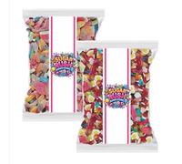 2KG Halal Sweet Mix - 1KG Fizzy & 1KG Jelly Sweets - Pick n Mix Bulk Bag - Tangy & Fruity Halal Sweets - Resealable Bags - Fresh UK Stock - Ideal for Parties, Gifts & Sweet Cones