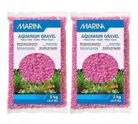 2KG MARINA JELLY PINK AQUARIUM GRAVEL x1 or x2 : Aqua Fish Substrate Rock Stones