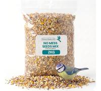 2KG No Mess Seed for Wild Bird Food, No Grow Husk Free Clean Bird Feed | Clean Feed No Grow Wild Garden Feeding Natural Husk Free Blend for Finches Sparrows Year Round Nutrition Quality Seed Pack