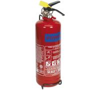 2kg Refillable Dry Powder Fire Extinguisher - Mounting Bracket - Pressure Gauge