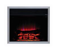 2Kw Black Chrome Effect Inset Electric Fire (H)610mm (W)725mm (D)155mm