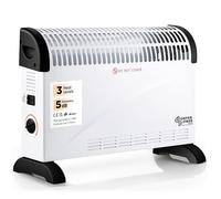 2KW Convector Heater with Thermostat & Overheat Protection | 3 Heat Settings (750W/1250W/2000W), Silent Convection, Portable with Carry Handles - Freestanding/Wall