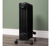 Blac 2kw 9-fin Slimline Oil Filled Radiator - oil filled radiator black electric kingavon bbor111 9fin slimline portable heater caravan 2kw