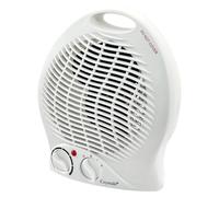2KW Portable Fan Heater - 2000W Silent Electric Upright Heater with Hot & Cold Air Settings for Home & Office (White)
