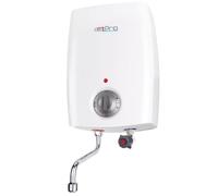 2kW Water Heater Oversink Electric 5 Litre Storage Tank for Light Commercial and Domestic Use: with Inlet Tap & Chrome Spout: Temperature Control, Frost Protection, Thermal Cut Out: Energy Rating A