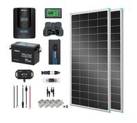 2Kwh 400W 12V Solar Panel System w/Solar Panel, Battery, Inverter and Charge Controller - Topcon Solar Panel / 200Ah Core Mini Lithium Battery / 2000W Pure Sine Wave Inverter Charger