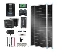2Kwh 400W 12V Solar Panel System w/Solar Panel, Battery, Inverter and Charge Controller - Topcon Solar Panel / 100Ah Core Mini Lithium Battery / 2000W Pure Sine Wave Inverter