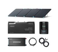 2Kwh Portable Home Backup System 400W Portable Solar Panel 12V 200Ah PRO Lithium Battery 2000W pure sine wave invterter