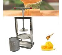 2l/4L/8L Fruit Press, Stainless Steel Honey Percolator Equipment Honey Press Machine Grape Press 2in1Manual Honey Presser for Wine Cider Making, Vegetables Dehydration, Cheese Press,4L