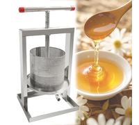 2l/4L/8LFruit Press Cider Wine Making Included Filter Bag Manual Honey Percolator with T- Hand for Homemade Naturial Juice, Grape, Vinasse,Oil Pomace and Honeycomb, Crusher Presser,2L