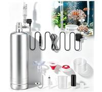2L Aquarium CO2 Generator Kit with 12V Solenoid Valve & Visual Bubble Counter- Complete Carbon Dioxide Reactor System with 120Bar Stainless Steel, Bubble Counter & Fine Diffuser for Planted Tanks