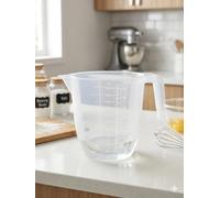 2L Clear Plastic Measuring Jug - Large 2000ml Capacity Measuring Cup with Handle - BPA-Free, Stackable & Dishwasher Safe - Dual Metric/Imperial (ml & fl oz) Markings for Baking & Cooking