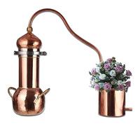 2L Copper Abic Still Kit with Thermometer, Professal Home Distiller for Whiskey, Moonshine & Essential Oils, Clete Set with Condenser and On Head for Accurate Temperature Control