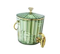 2L Drink Dispenser with Spigot Juice Jar for Juice Lemonade Refrigerator Light Green 20 x 16 cm