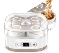 2L Electric Natto Fermenter, Adjustable Temperature Yogurt Machine, Natto Fermenter with Smart Panel Control, Electric Yogurt Maker for Home