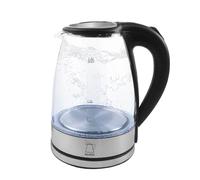 2L Glass Electric Kettle with Rapid Boil, 1500W-1800W Adjustable Power, BPA-Free & Auto Shut-Off for Safety, Transparent Water Level Design