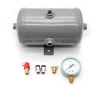 2L Horizontal Air Receiver Air Compressor Carbon Steel Air Storage Tank High Pressure Vacuum Buffer Tank G1/4 Interface 1.25Mpa