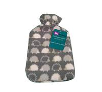 2L Hot Water Bottle Warm Soft Plush Cover Kids Christmas Gift Cold Weather (Grey Hedgehog)
