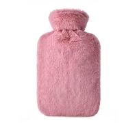 2L Hot Water Bottle with Luxury Faux Fur Cover - Leakproof Large Hot Water Bag for Neck, Shoulder, Hands & Feet, Warm Gifts for Women and Men (K)
