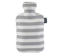 2L Hot Water Bottle with Striped Print Soft Cotton Portable Explosion-Proof Winter Reusable Hand Feet Warmer