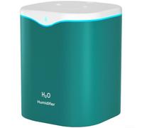 2L Humidifier with Dual Mist Outlets,Quiet USB Desktop Humidifier for Bedroom and Office,8 Hour Runtime,Compact Air Moisturiser for Home Use Design in Green(Green)