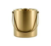 2L Ice Bucket with Lid, Double Wall Insulated Stainless Steel ICES Buckets Wine for Cocktail Bar and Parties(Gold)