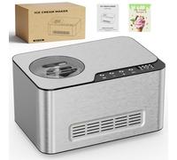 2L Ice Cream Maker with Compressor, No Pre-Freezing Automatic Ice Cream Machine, DIY for Home, Kids & Family Fun, Easy Touch Control