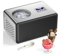 2L Ice Cream Maker with Compressor, No Pre-freezing Ice Cream Machine, 3 in 1, Button Control Panel & Timer, Homemade Ice Cream/Gelato/Sorbet/Frozen Yoghurt