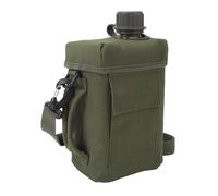 2L Large Capacity Insulated Water Bottle with Oxford Cloth Sleeve, Portable Water Flask Jug for Outdoor Sports, Hiking, Traveling (Green)