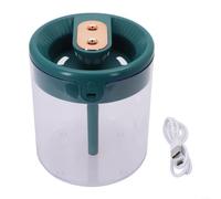 2L Large Tank USB Humidifier with Dual Nozzle Spray, Ultra Quiet Below 36dB for Bedroom or Office, Adjustable Mist Settings and Real Time Humidity Monitoring (Green)