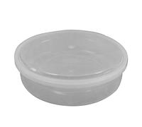 2L Litre/2000ML Round Clear Plastic Food Containers with Lids - Microwave-Safe, Dishwasher safe - for Hot Cold Takeaway Foods - Catering Grade (BPA Free) - 63Oz Leak Proof Circular Food Container (1)