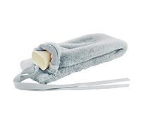 2L Long Hot Water Bottle Warm Cover Soft Faux Fur Fleece Fluffy Shoulders Neck (Ice Grey)