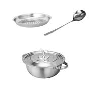 2L Oil Container Pot with Removable Strainer and Dustproof Lid for Dripping Lard Frying Cooking Storage