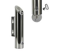 2L Outdoor Wall-mounted Ashtray Outdoor Cylinder Ashtray Cigarette Ash Bin Stainless Steel Ash Tray Creative Cigar Butt Bin for Hotels Street Clubs