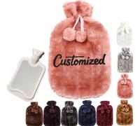 2L Personalized Hot Water Bottle Custom with Digital Printing Picture Cover,Large Rubber Leakproof Hot Water Bottle，Warming Hand Bag Relieves Body Aches & Pains, Unique Cosy Nights & Gifts