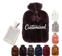2L Personalized Hot Water Bottle Custom with Digital Printing Picture Cover,Large Rubber Leakproof Hot Water Bottle，Warming Hand Bag Relieves Body Aches & Pains, Unique Cosy Nights & Gifts