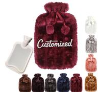 2L Personalized Hot Water Bottle Custom with Digital Printing Picture Cover,Large Rubber Leakproof Hot Water Bottle，Warming Hand Bag Relieves Body Aches & Pains, Unique Cosy Nights & Gifts