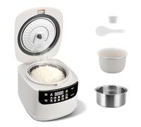 2L Rice Cooker - 10-In-1 Low Carb Multifunctional Rice Cooker with Steamer, Non-stick Inner Pot, 24H Delay Timer & 8H Keep Warm for White Rice, Grains, Porridge & Soup (1-3 People)