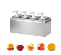 2L Sauce Dispenser Pump,Stainless Condiment Pump Dispenser,Anti-Clogging & Drip Pump Head,Detachable Leak-Proof Design,for Salad Jam Seasoning Sauce and More(4Jar(8L),30cc,Small hole)