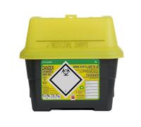 2L SHARPSAFE YELLOW BIO HAZARD BLADE SYRINGE NEEDLE CLINICAL LABELLED WASTE SHARPS BOX BINS