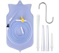 2L Silicone Enemator Bag Colon Cleansing Set with Detachable Nozzle Astriction Flusher for Home Health Care Vaginas Anuses Washing Feminine Cleaner