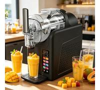 2L Slushie Machine, Adjustable Temperature, 185w, Large-Capacity Ice Cream Maker, with 7 Preset Settings, Smart Touchscreen Panel, for Home Use,Black