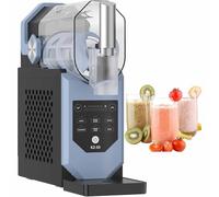 2L Slushie Machine - No Ice Needed, Soft Serve Ice Cream Maker with 5 Pre-Set Programs, Self-Cleaning, LED Display for Home, Restaurant, Snack Bar, Cafeteria - Blue